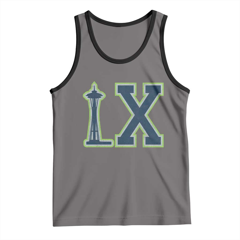 Seattle LX Game Day Washington Space Needle Sport Fan Tank Top TS11 Deep Heather Black Print Your Wear