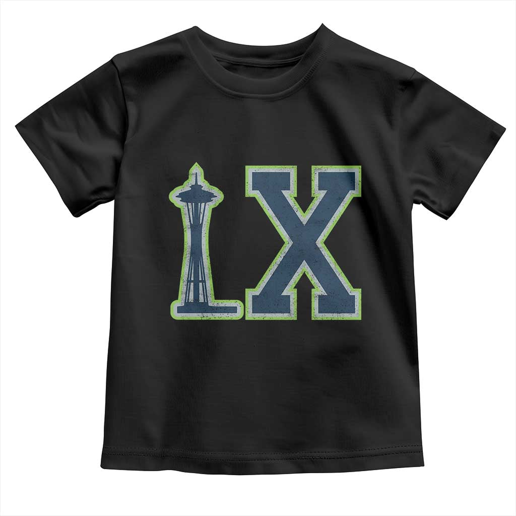 Seattle LX Game Day Washington Space Needle Sport Fan Toddler T Shirt TS11 Black Print Your Wear