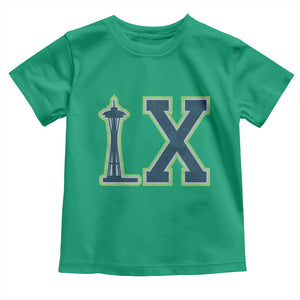 Seattle LX Game Day Washington Space Needle Sport Fan Toddler T Shirt TS11 Irish Green Print Your Wear