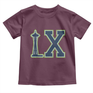Seattle LX Game Day Washington Space Needle Sport Fan Toddler T Shirt TS11 Maroon Print Your Wear