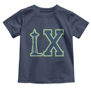 Seattle LX Game Day Washington Space Needle Sport Fan Toddler T Shirt TS11 Navy Print Your Wear