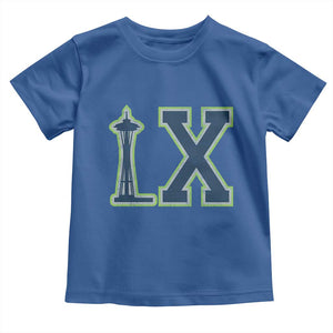 Seattle LX Game Day Washington Space Needle Sport Fan Toddler T Shirt TS11 Royal Blue Print Your Wear