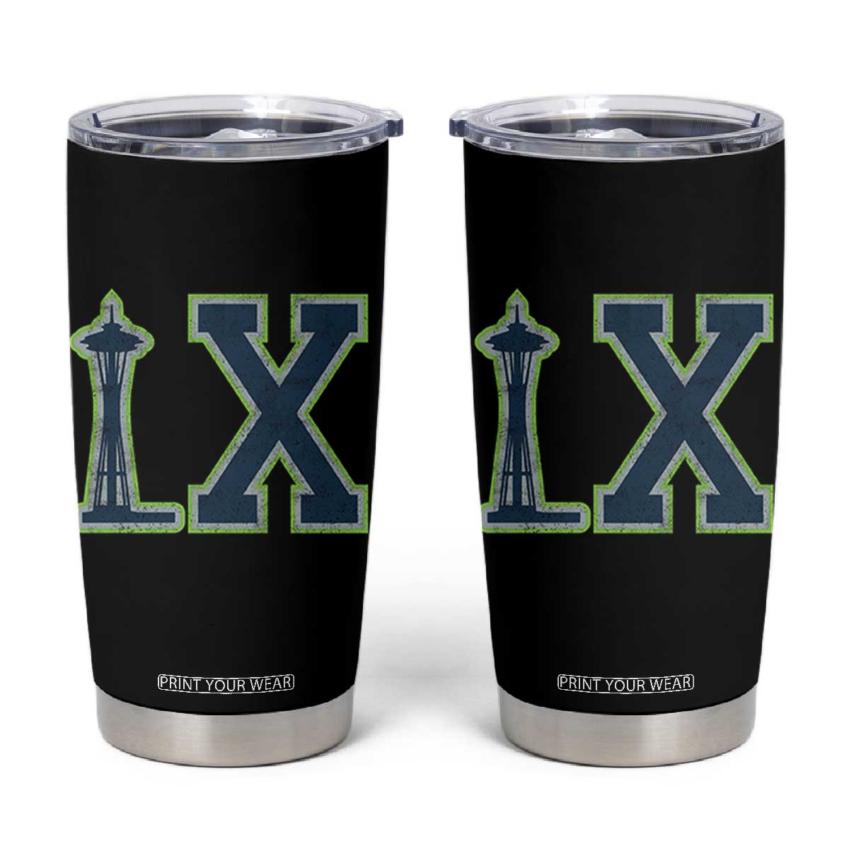 Seattle LX Game Day Washington Space Needle Sport Fan Tumbler Cup TS11 Black Print Your Wear