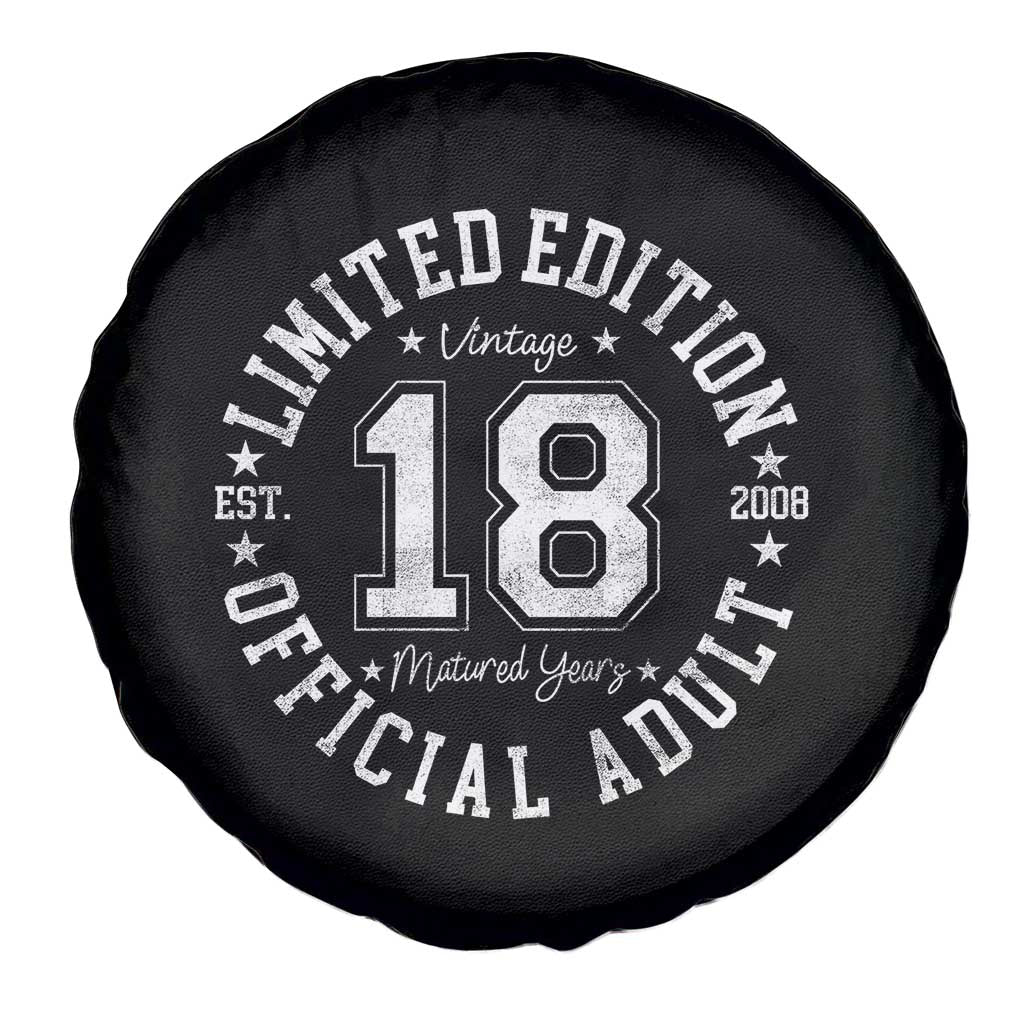 Funny 18th Birthday Spare Tire Cover Est 2008 Limited Edition Official Adult TS11 Print Your Wear