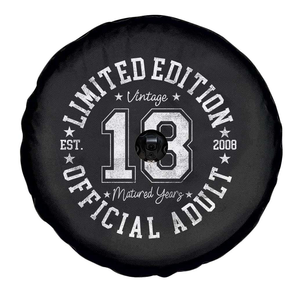 Funny 18th Birthday Spare Tire Cover Est 2008 Limited Edition Official Adult TS11 Print Your Wear
