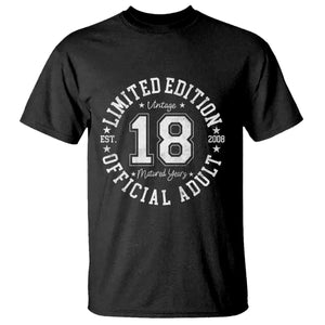 Funny 18th Birthday T Shirt Est 2008 Limited Edition Official Adult TS11 Black Print Your Wear