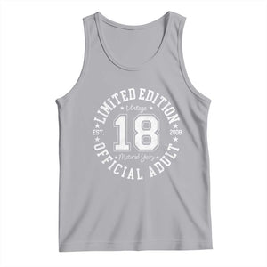 Funny 18th Birthday Tank Top Est 2008 Limited Edition Official Adult TS11 Athletic Heather Print Your Wear