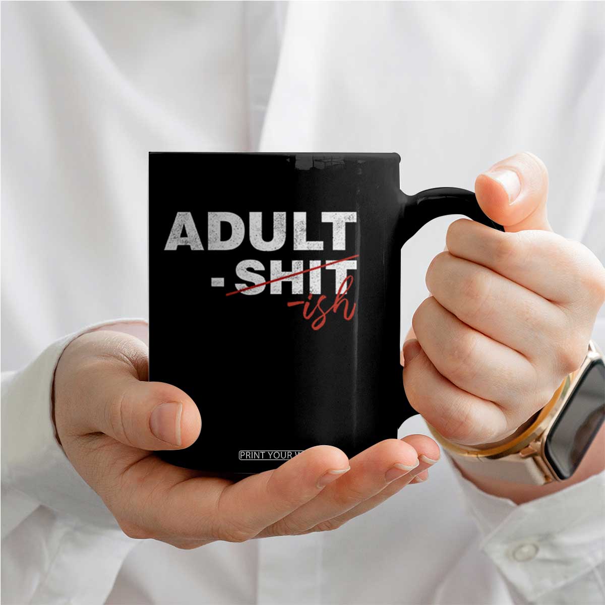 Funny Adultish 18th Birthday Coffee Mug Adult Shit 18 Years Old Joke TS11 Print Your Wear