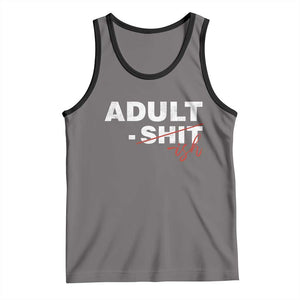 Funny Adultish 18th Birthday Tank Top Adult Shit 18 Years Old Joke TS11 Deep Heather Black Print Your Wear