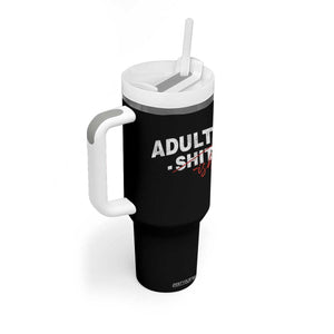 Funny Adultish 18th Birthday Tumbler With Handle Adult Shit 18 Years Old Joke TS11 Print Your Wear