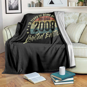 Funny 18th Birthday Throw Blanket 18 Years Old Gifts Vintage 2008 Limited Edition TS11 Print Your Wear
