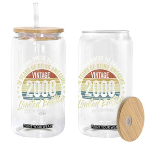 Funny 18th Birthday Glass Can 18 Years Old Gifts Vintage 2008 Limited Edition TS11 Print Your Wear