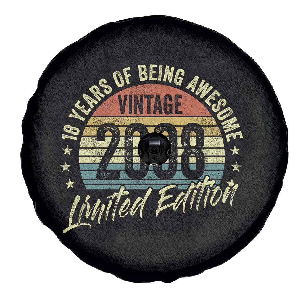 Funny 18th Birthday Spare Tire Cover 18 Years Old Gifts Vintage 2008 Limited Edition TS11 Print Your Wear