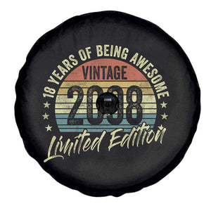 Funny 18th Birthday Spare Tire Cover 18 Years Old Gifts Vintage 2008 Limited Edition TS11 Print Your Wear