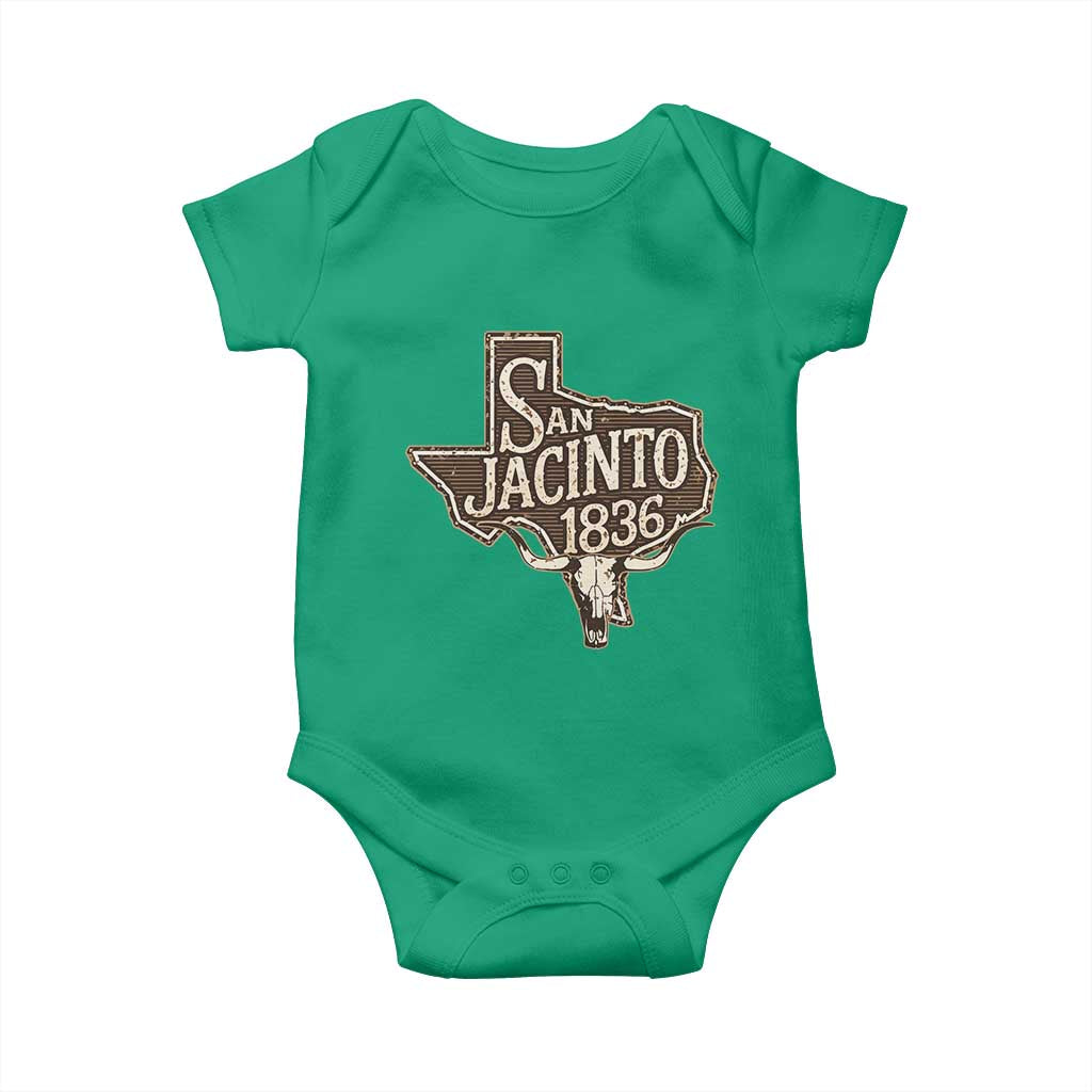 Battle of San Jacinto 1836 Texas History Independence Day Baby Onesie TS11 Irish Green Print Your Wear