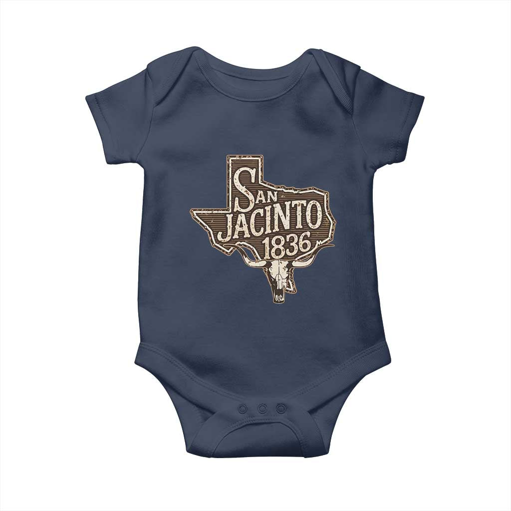 Battle of San Jacinto 1836 Texas History Independence Day Baby Onesie TS11 Navy Print Your Wear