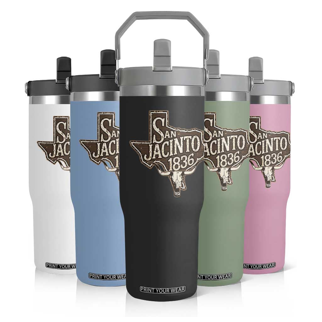 Battle of San Jacinto 1836 Texas History Independence Day Flip Straw Tumbler TS11 Print Your Wear