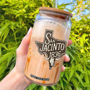 Battle of San Jacinto 1836 Texas History Independence Day Glass Can TS11 Black Print Your Wear