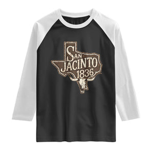 Battle of San Jacinto 1836 Texas History Independence Day Raglan Shirt TS11 Black White Print Your Wear