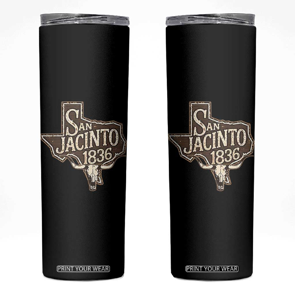 Battle of San Jacinto 1836 Texas History Independence Day Skinny Tumbler TS11 Black Print Your Wear