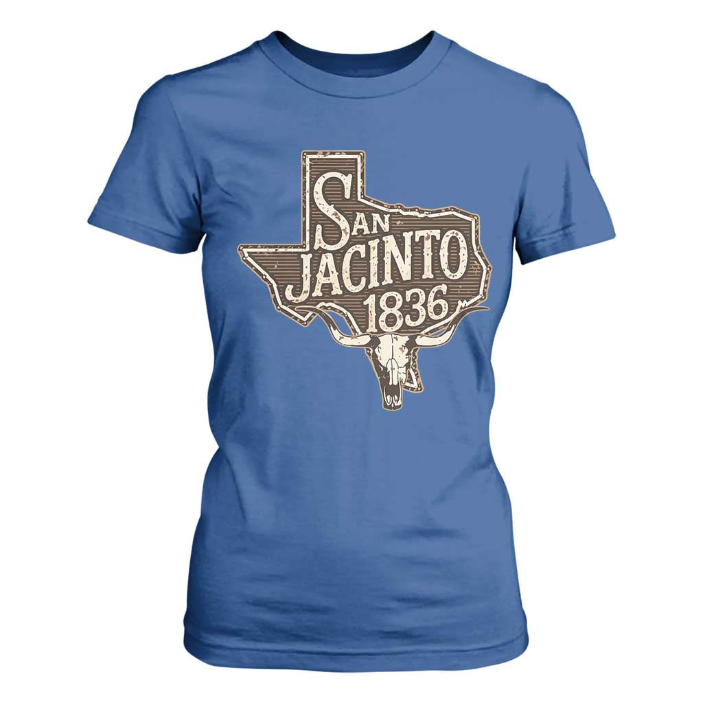 Battle of San Jacinto 1836 Texas History Independence Day T Shirt For Women TS11 Royal Blue Print Your Wear