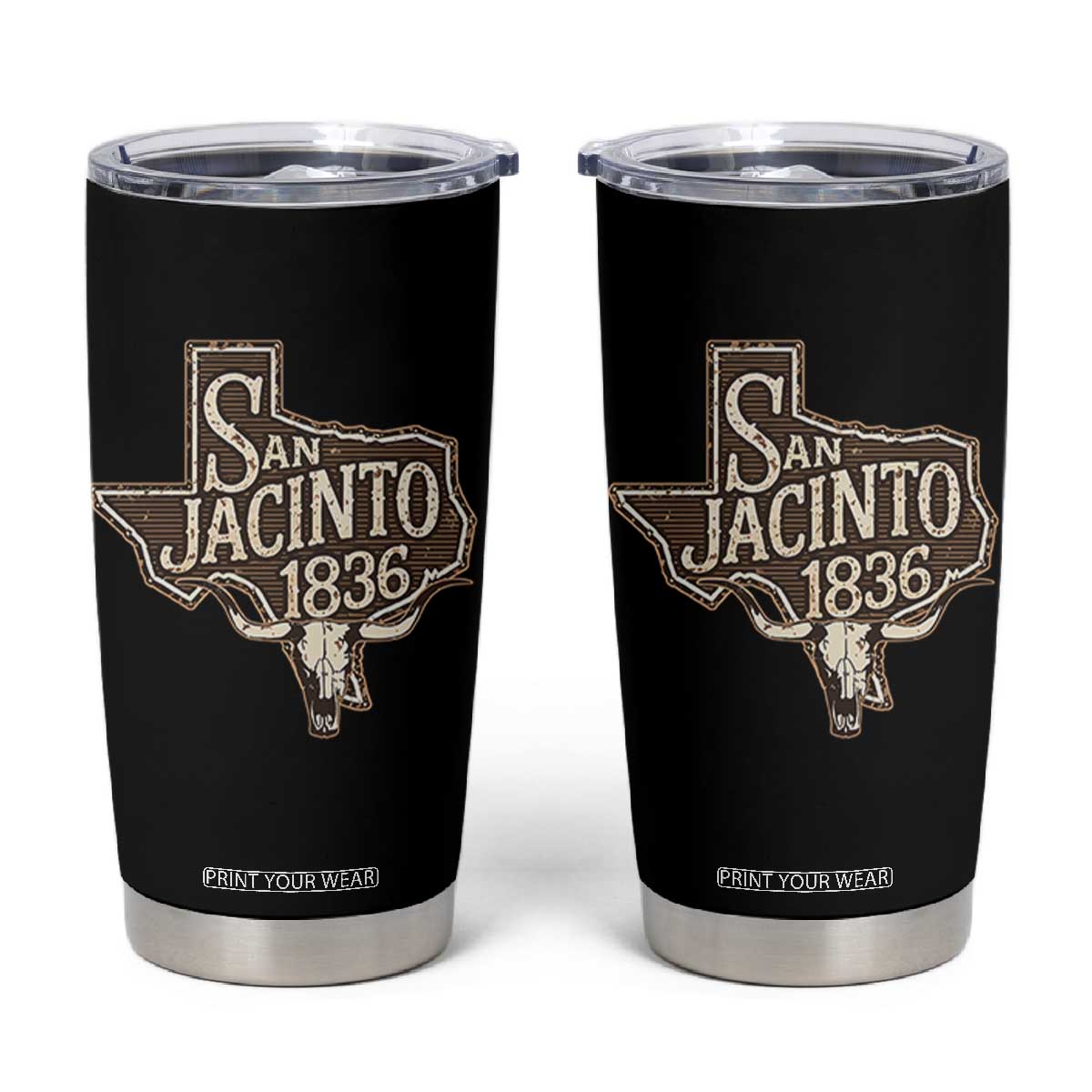 Battle of San Jacinto 1836 Texas History Independence Day Tumbler Cup TS11 Black Print Your Wear