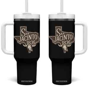 Battle of San Jacinto 1836 Texas History Independence Day Tumbler With Handle TS11 One Size: 40 oz Black Print Your Wear