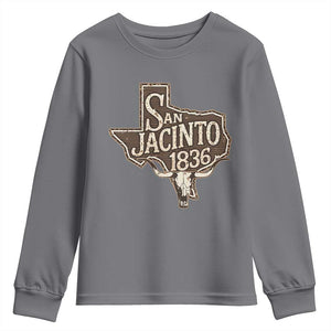 Battle of San Jacinto 1836 Texas History Independence Day Youth Sweatshirt TS11 Charcoal Print Your Wear