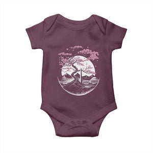Washington DC Cherry Blossoms Monuments Memorials Japanese Style Baby Onesie TS11 Maroon Print Your Wear