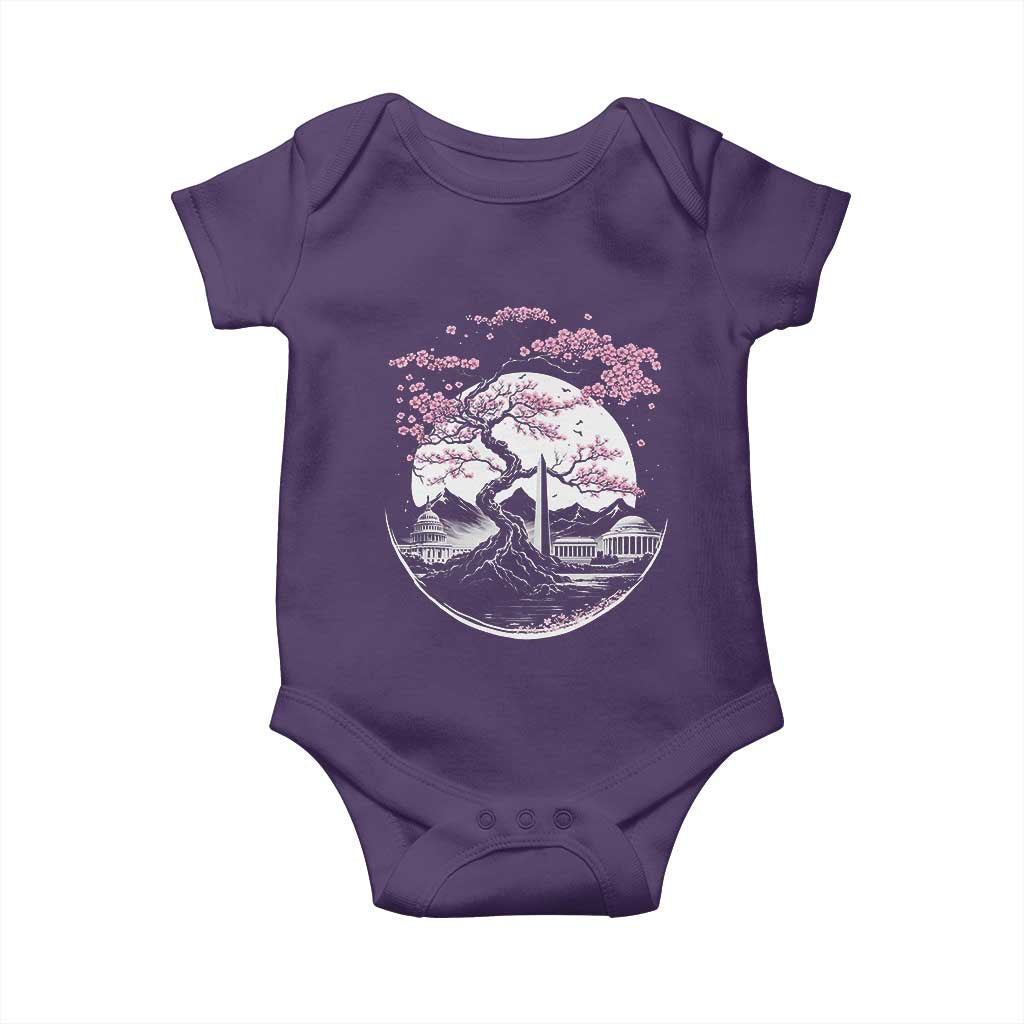 Washington DC Cherry Blossoms Monuments Memorials Japanese Style Baby Onesie TS11 Purple Print Your Wear