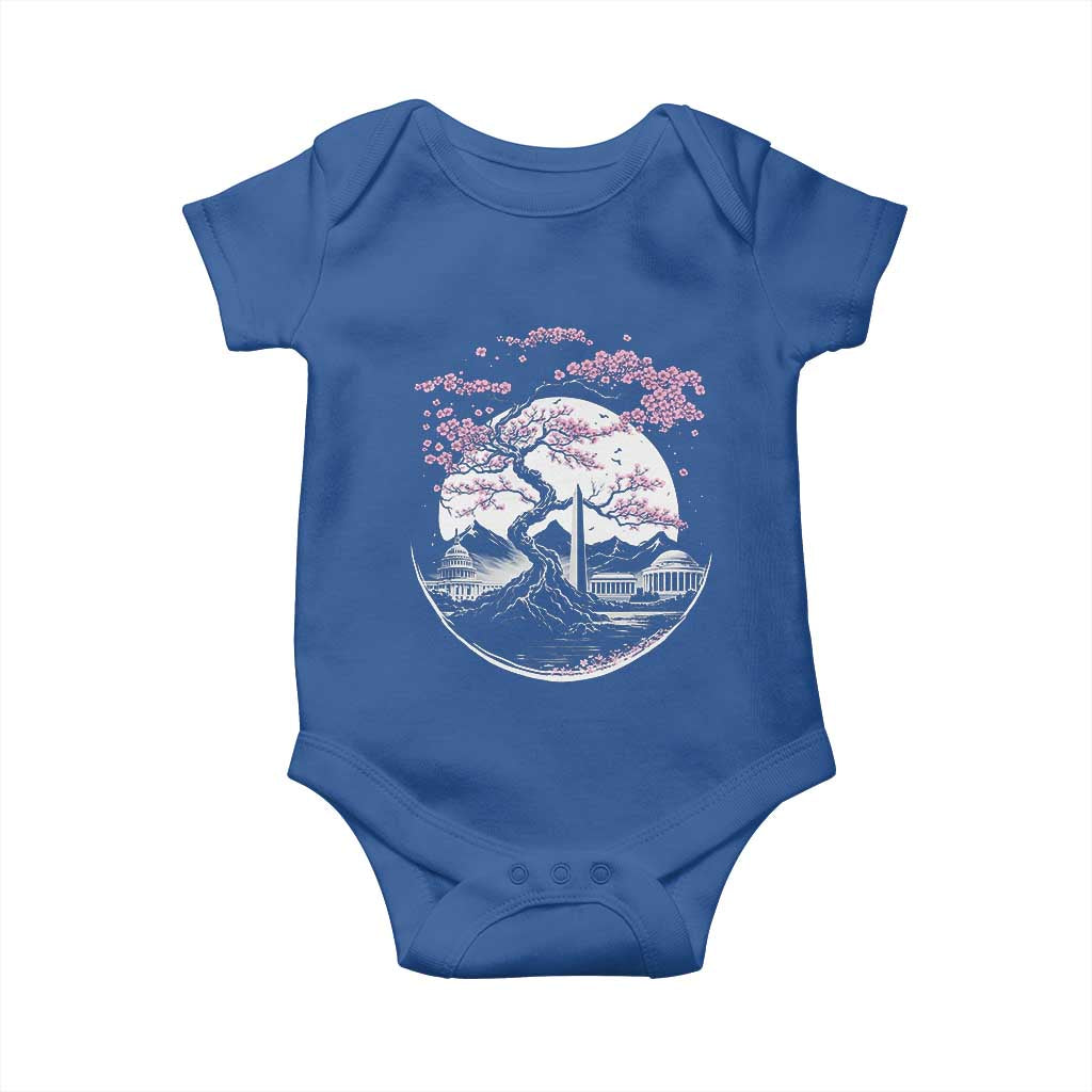 Washington DC Cherry Blossoms Monuments Memorials Japanese Style Baby Onesie TS11 Royal Blue Print Your Wear