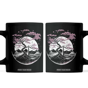 Washington DC Cherry Blossoms Monuments Memorials Japanese Style Coffee Mug TS11 Black Print Your Wear