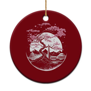 Washington DC Cherry Blossoms Monuments Memorials Japanese Style Ceramic Ornament TS11 1pc Red Print Your Wear