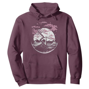 Washington DC Cherry Blossoms Monuments Memorials Japanese Style Hoodie TS11 Maroon Print Your Wear