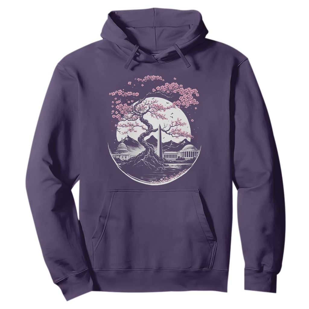 Washington DC Cherry Blossoms Monuments Memorials Japanese Style Hoodie TS11 Purple Print Your Wear