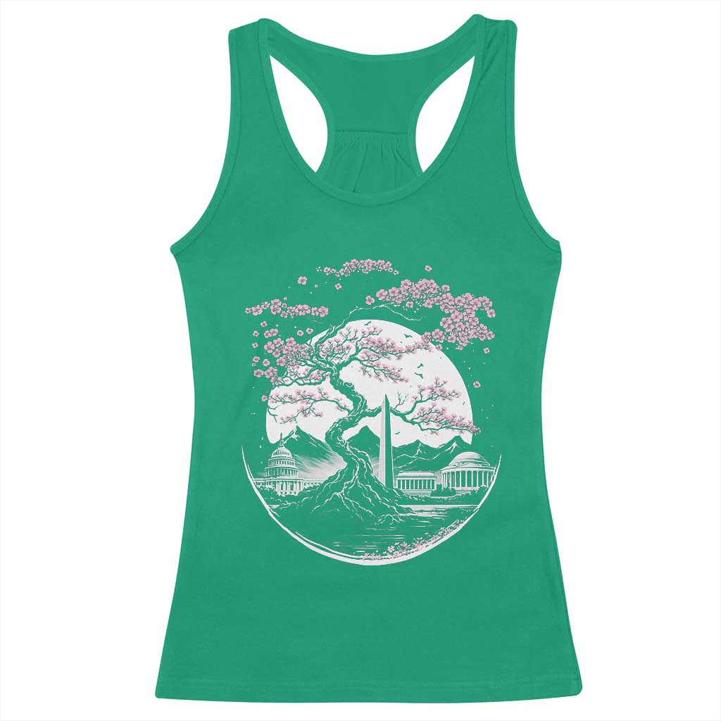 Washington DC Cherry Blossoms Monuments Memorials Japanese Style Racerback Tank Top TS11 Irish Green Print Your Wear