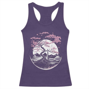 Washington DC Cherry Blossoms Monuments Memorials Japanese Style Racerback Tank Top TS11 Purple Print Your Wear