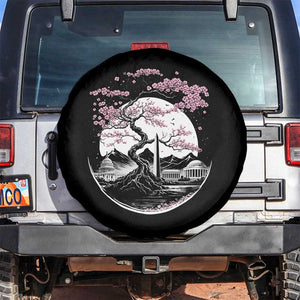 Washington DC Cherry Blossoms Monuments Memorials Japanese Style Spare Tire Cover TS11 No hole Black Print Your Wear