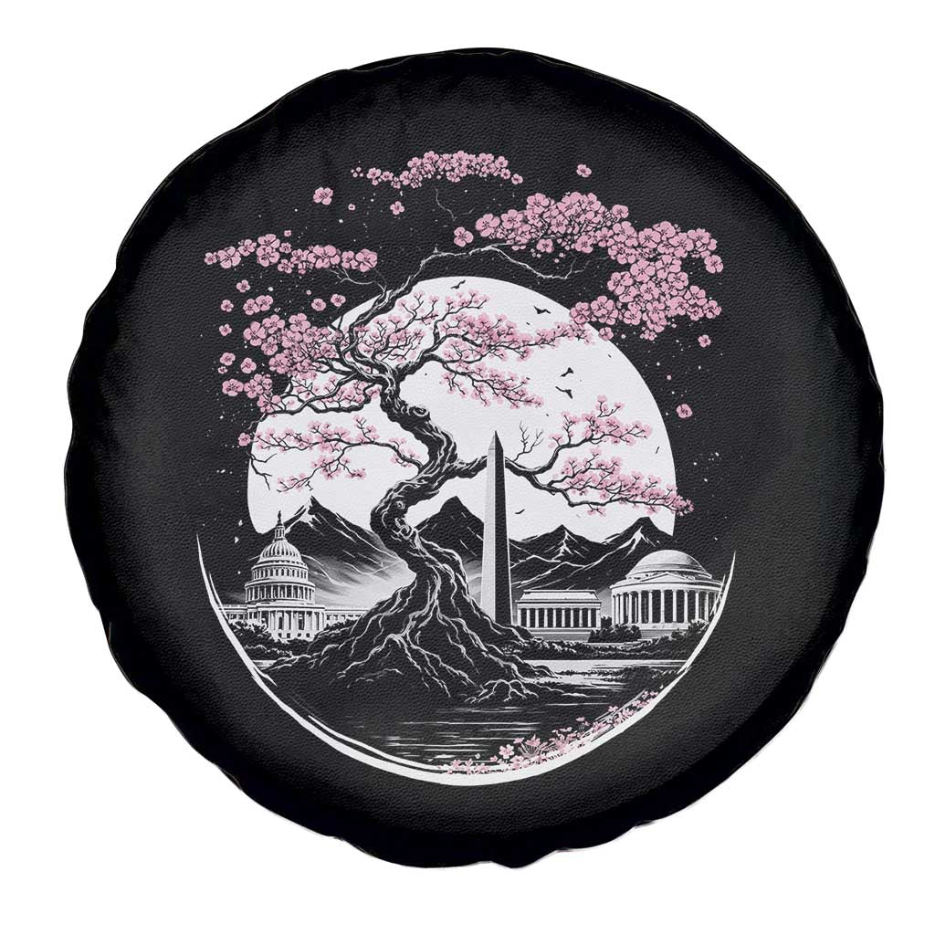 Washington DC Cherry Blossoms Monuments Memorials Japanese Style Spare Tire Cover TS11 Print Your Wear