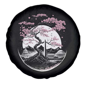 Washington DC Cherry Blossoms Monuments Memorials Japanese Style Spare Tire Cover TS11 Print Your Wear