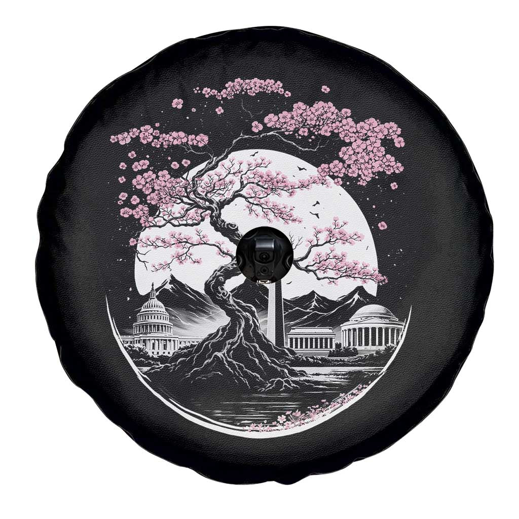 Washington DC Cherry Blossoms Monuments Memorials Japanese Style Spare Tire Cover TS11 Print Your Wear