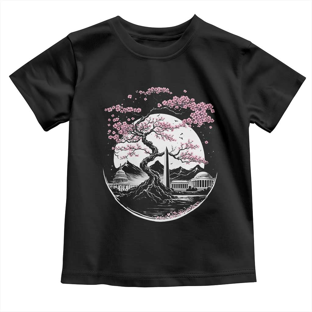 Washington DC Cherry Blossoms Monuments Memorials Japanese Style Toddler T Shirt TS11 Black Print Your Wear