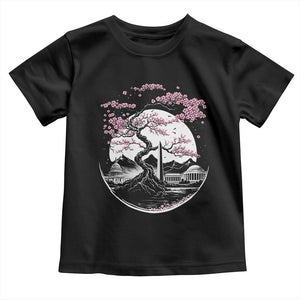 Washington DC Cherry Blossoms Monuments Memorials Japanese Style Toddler T Shirt TS11 Black Print Your Wear
