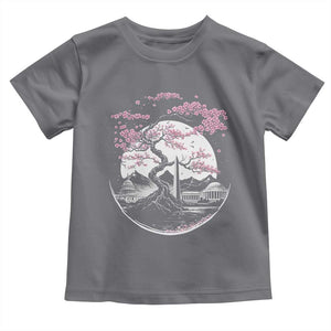 Washington DC Cherry Blossoms Monuments Memorials Japanese Style Toddler T Shirt TS11 Charcoal Print Your Wear