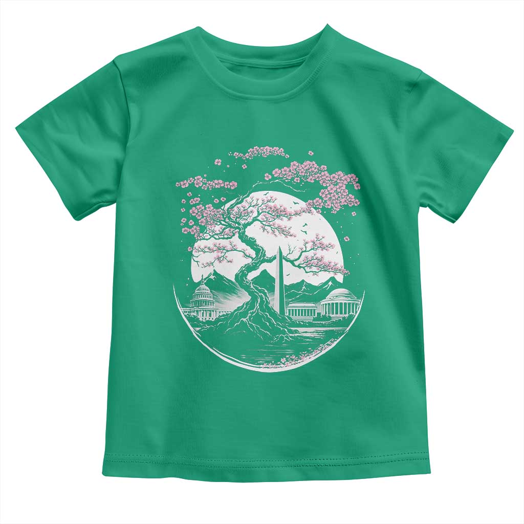 Washington DC Cherry Blossoms Monuments Memorials Japanese Style Toddler T Shirt TS11 Irish Green Print Your Wear