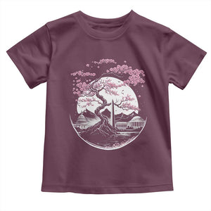 Washington DC Cherry Blossoms Monuments Memorials Japanese Style Toddler T Shirt TS11 Maroon Print Your Wear