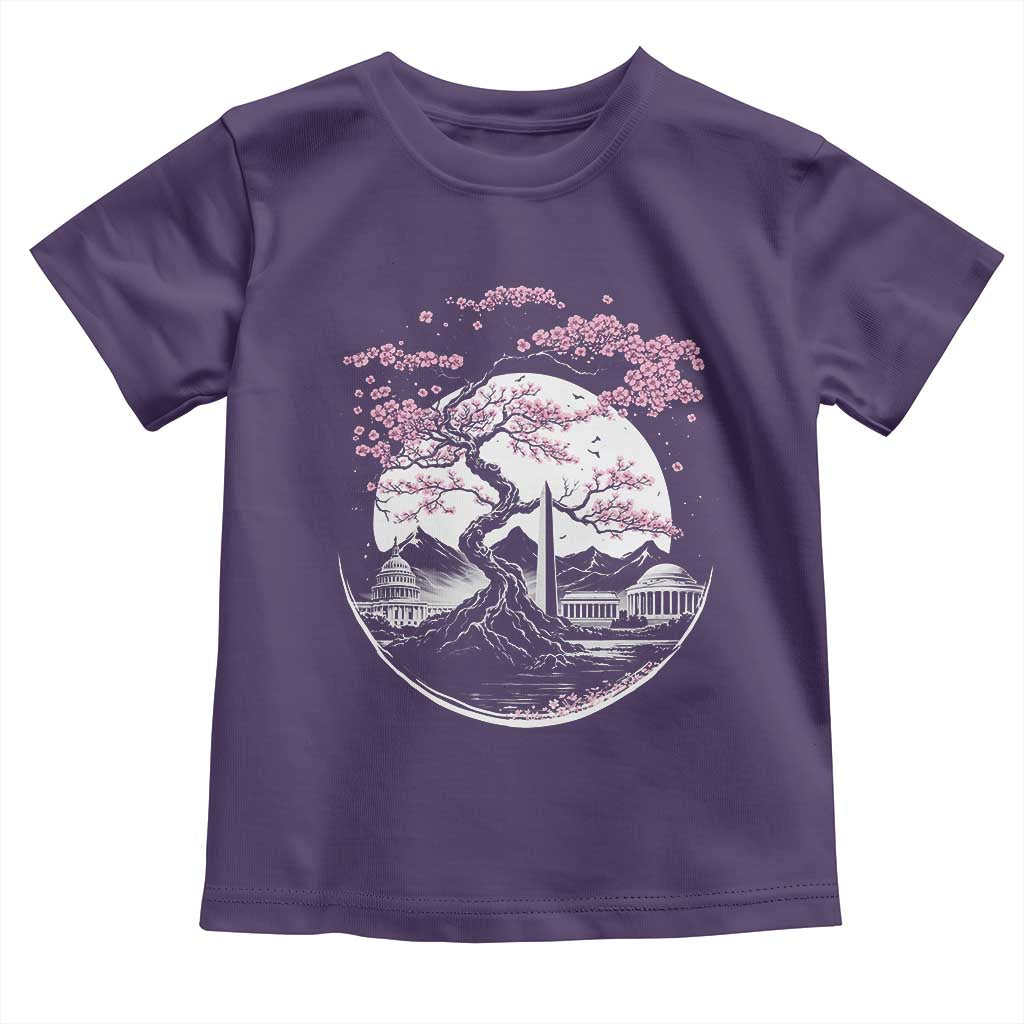 Washington DC Cherry Blossoms Monuments Memorials Japanese Style Toddler T Shirt TS11 Purple Print Your Wear