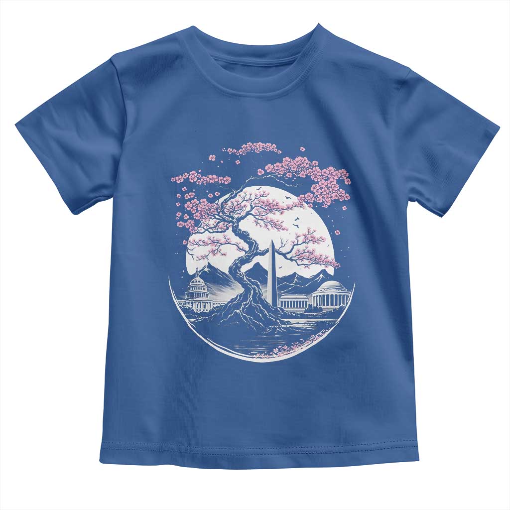 Washington DC Cherry Blossoms Monuments Memorials Japanese Style Toddler T Shirt TS11 Royal Blue Print Your Wear