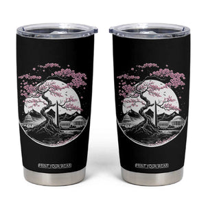 Washington DC Cherry Blossoms Monuments Memorials Japanese Style Tumbler Cup TS11 Black Print Your Wear