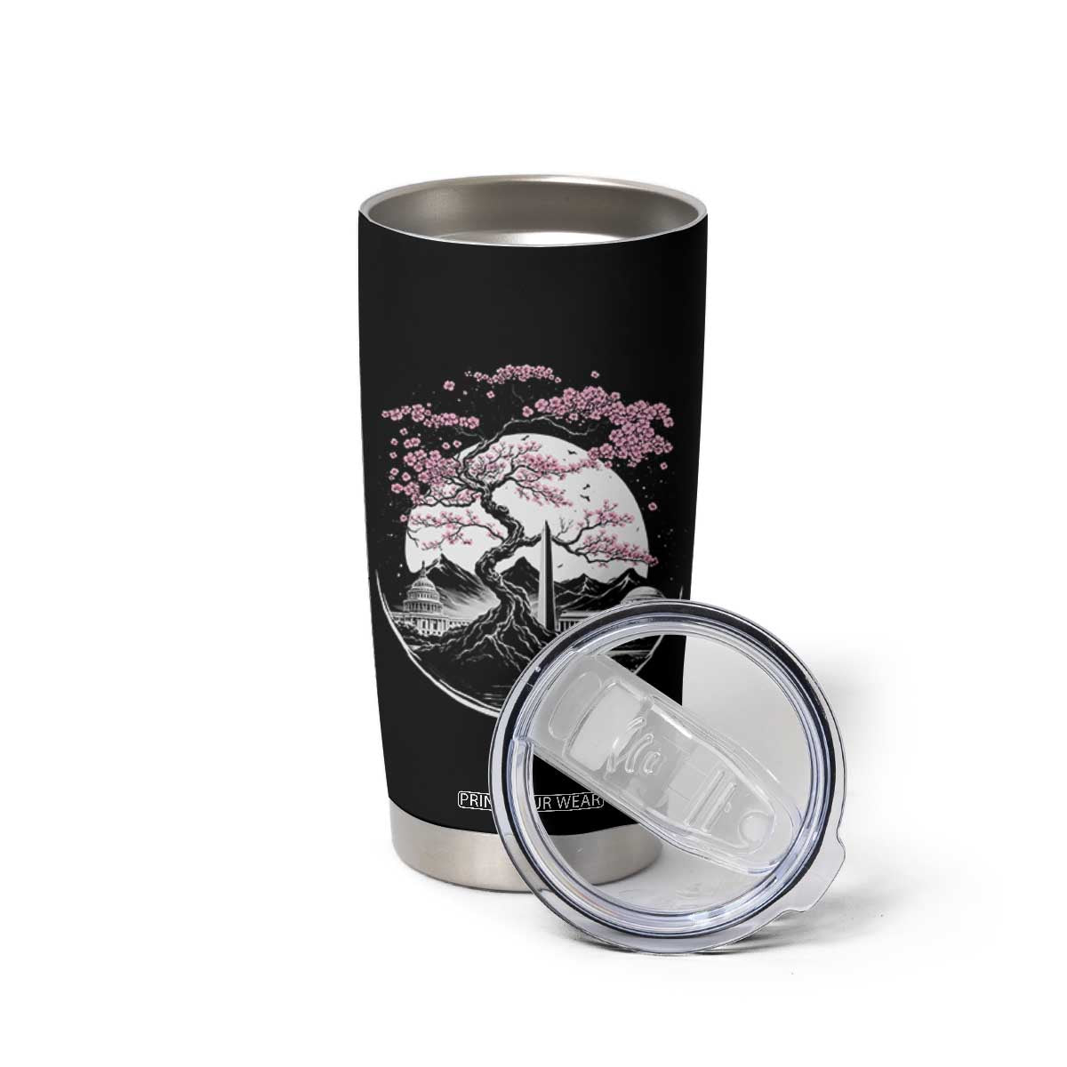 Washington DC Cherry Blossoms Monuments Memorials Japanese Style Tumbler Cup TS11 Print Your Wear